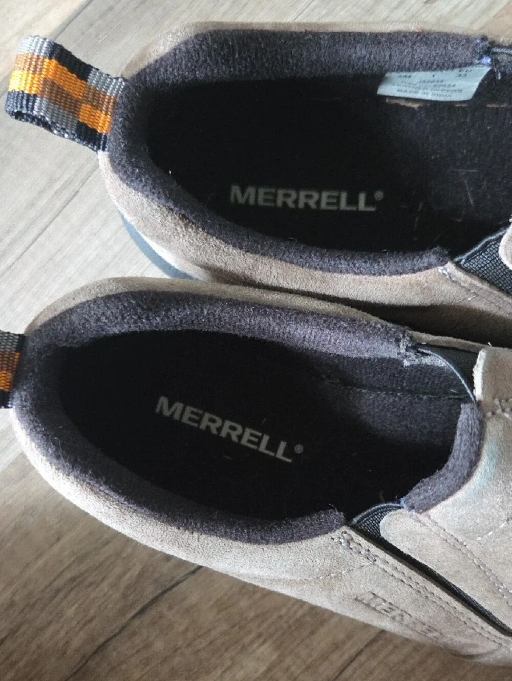 Merrell Kids Slip-On Suede Jungle Moc Taupe Shoes
